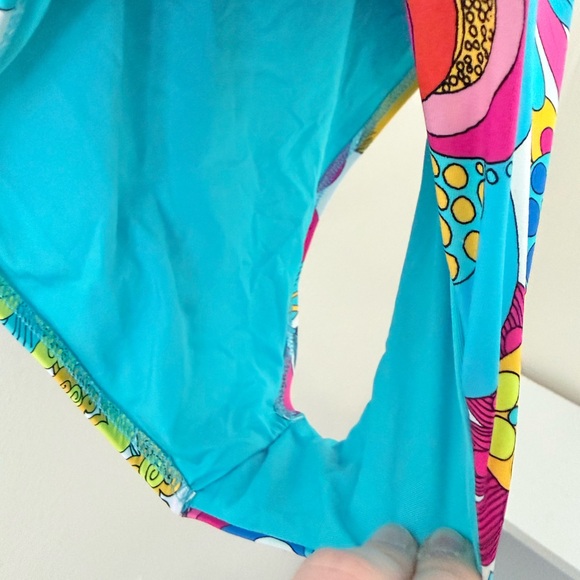 Trina Turk One Piece Swimsuit Womens XS/S Floral Multicolor Maximalist Vacation - Picture 4 of 9